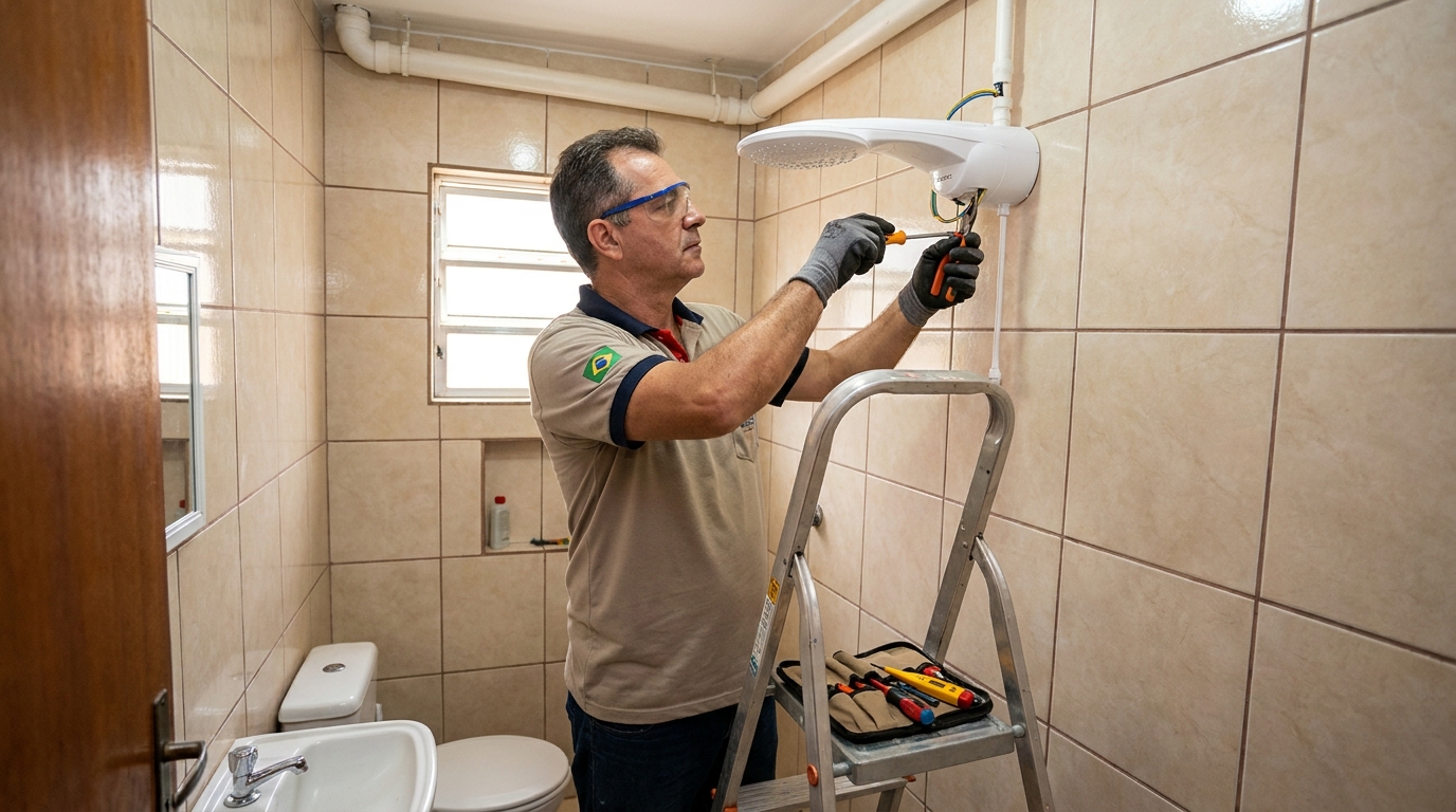 Instalação com pressurizador em Viamão-RS